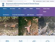 Tablet Screenshot of forest.mizoram.gov.in